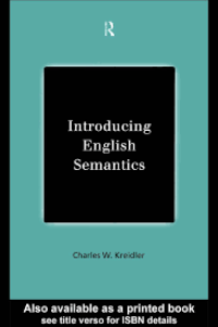 Image of INTRODUCTING ENGLISH SEMANTICS