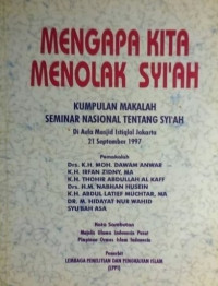 Image of MENGAPA KITA MENOLAK SYIAH