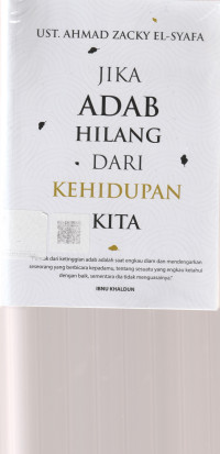 Image of JIKA ADAB HILANG DARI KEHIDUPAN KITA