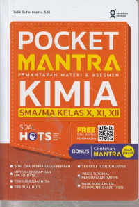 Image of POCKET MANTRA KIMIA UNTUK KELAS MA / SMA  ( BANK SOAL )